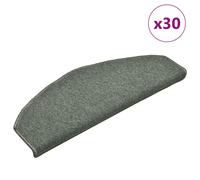 vidaXL Tappetini per scale 30 pz 65x24x4 cm Verde scuro Semicircolari Grandi