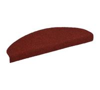 vidaXL Tappetini per Scale autoadesivi 10 pz 65x21x4 cm Bordeaux Rosso Semicircolari Grandi