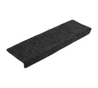 vidaXL Tappetini per Scale Tessuto Agugliato 10 pz 65x21x4 cm Grigi