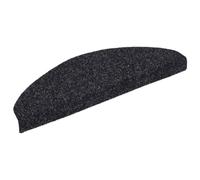 vidaXL Tappetini per Scale autoadesivi 10 pz 65x21x4 cm Neri semicircolari Grandi