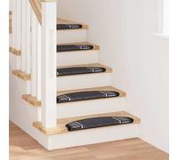 vidaXL Tappetini per scale autoadesivi 15 pcs Antracite 65 x 21 x 4 cm