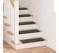 vidaXL Tappetini per scale autoadesivi 15 pcs Antracite 65 x 21 x 4 cm