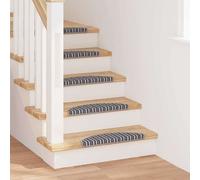 vidaXL Tappetini per scale autoadesivi 15 pcs Grigio 56 x 17 x 3 cm