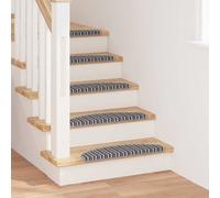 vidaXL Tappetini per scale autoadesivi 15 pcs Grigio 65 x 21 x 4 cm