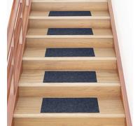 vidaXL Tappetini per scale autoadesivi 15 pz 60x25 cm Grigio Blu Rettangolari