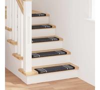vidaXL Tappetini per scale autoadesivi 15 pz 65 x 21 x 4 cm Non-Slip