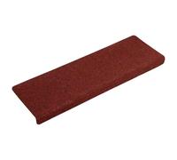 vidaXL Tappetini per Scale Tessuto Agugliato 15 pz 65x21x4 cm Rossi