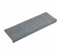 vidaXL Tappetini Scale Tessuto Agugliato 15 pz 65x21x4 cm Grigio Chiaro