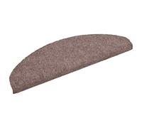 vidaXL Tappetini per Scale autoadesivi 15 pz 65x21x4 cm Marrone Chiaro semicircolari Grandi
