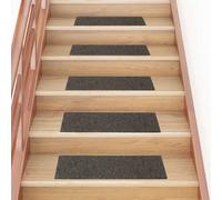vidaXL Tappetini per scale autoadesivi 15 pz 76x20 cm antracite rettangolari