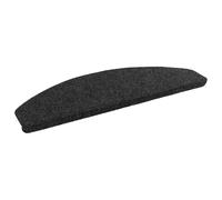 vidaXL Tappetini per scale autoadesivi 15 pz 80 x 28 x 3,5 cm Nero