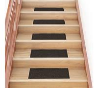 vidaXL Tappetini per scale autoadesivi 30 pz 60x25 cm marrone scuro rettangolari