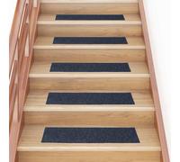 vidaXL Tappetini per scale autoadesivi 30 pz 76x20 cm Grigio Blu Rettangolari