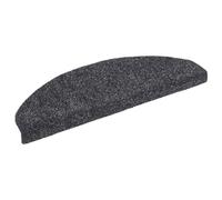 vidaXL Tappetini per Scale autoadesivi 5 pz 65x21x4 cm Grigio Scuro Semicircolari Grandi