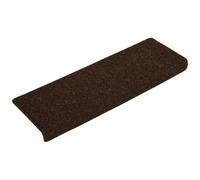VIDAXL - Tappetini per Scale Tessuto Agugliato 15 pz 65x21x4 cm Marrone