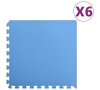 vidaXL Tappetino a Incastro 6 pz 2,16 m² in Schiuma EVA Blu