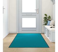 vidaXL Tappetino Ciano e Nero 120 x 300 cm Poliammide e PVC