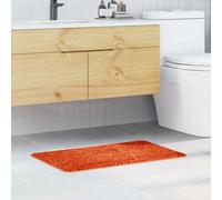 vidaXL Tappetino da Bagno Minimalista in Cotone Antiscivolo Arancione 50 x 80 cm Lavabile in Lavatrice per Uso in Bagno Tappeto Morbido e Confortevole