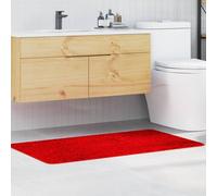 vidaXL Tappetino da bagno antiscivolo Rosso 70 x 120 cm PP