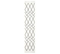 vidaXL Tappetino da Cucina Geometrico in Velluto 60 x 300 cm Crema e Nero, con Base Antiscivolo, Lavabile in Lavatrice, Morbido e Moderno. Perfetto per Tenere Lontano Sporco e umidità e per Dare Com