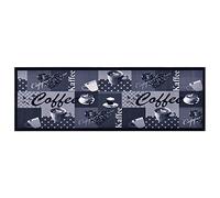 vidaXL Tappetino da Cucina Lavabile caffè Blu 60x300 cm