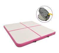 VIDAXL - Tappetino Ginnastica Gonfiabile con Pompa 200x200x20cm PVC Rosa