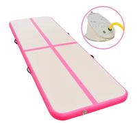 vidaXL Tappetino Ginnastica Gonfiabile con Pompa 300x100x10cm PVC Rosa