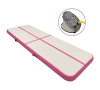 vidaXL Tappetino Ginnastica Gonfiabile con Pompa 300x100x15cm PVC Rosa