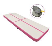 vidaXL Tappetino Ginnastica Gonfiabile con Pompa 300x100x20cm PVC Rosa