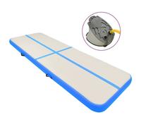 vidaXL Tappetino Ginnastica Gonfiabile con Pompa 400x100x15cm PVC Blu
