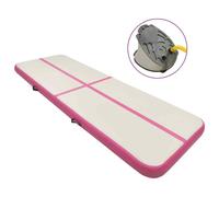 vidaXL Tappetino Ginnastica Gonfiabile con Pompa 400x100x15cm PVC Rosa