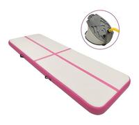 VIDAXL - Tappetino Ginnastica Gonfiabile con Pompa 400x100x20cm PVC Rosa