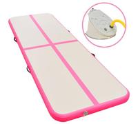 VIDAXL - Tappetino Ginnastica Gonfiabile Con Pompa 600x100x10cm Pvc Rosa