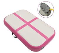 VIDAXL - Tappetino Ginnastica Gonfiabile Con Pompa 60x100x20 Cm Pvc Rosa