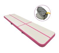 vidaXL Tappetino Ginnastica Gonfiabile con Pompa 700x100x15cm PVC Rosa