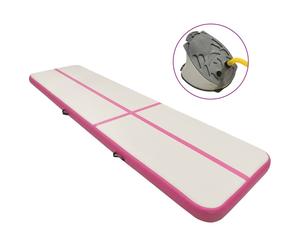 VidaXL Tappetino Ginnastica Gonfiabile con Pompa 700x100x20cm PVC Rosa