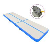vidaXL Tappetino Ginnastica Gonfiabile con Pompa 800x100x15cm PVC Blu