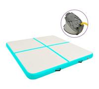 VIDAXL - Tappetino Ginnastica Gonfiabile e Pompa 200x200x20cm PVC Verde