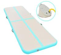 VIDAXL - Tappetino Ginnastica Gonfiabile E Pompa 800x100x10cm Pvc Verde