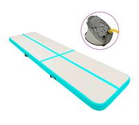 vidaXL Tappetino Ginnastica Gonfiabile e Pompa 800x100x15cm PVC Verde