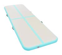 vidaXL Tappetino Ginnastica Gonfiabile Pompa Antiscivolo Impermeabile con Ammortizzatori Versatile Resistente Solido Materasso 800x100x10cm PVC Verde