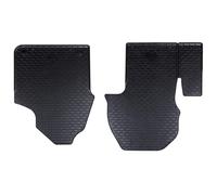 vidaXL Tappetino per Auto 2 pcs Nero Gomma