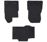 vidaXL Tappetino per Auto 3 pcs Nero Gomma