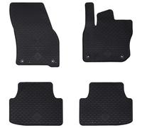 vidaXL Tappetino per Auto 4 pcs Nero Gomma