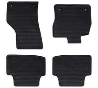 vidaXL Tappetino per Auto 4 pcs Nero Gomma