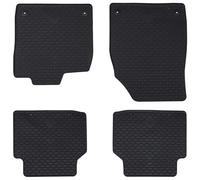 vidaXL Tappetino per Auto 4 pcs Nero Gomma