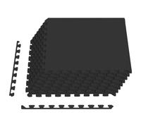 vidaXL Tappetino per piscina 24 pcs Nero 8,64 m² Schiuma EVA, Tappeto da esterno, rettangolare, moderno, resistente, anti-scivolo, per spa, impermeabile
