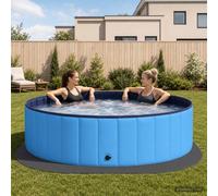 vidaXL Tappetino per piscina, 25 pezzi, Ø 292 cm, rotondo, schiuma EVA, nero