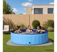 vidaXL Tappetino per piscina 36 pz Ø 350 cm Rotondo Schiuma EVA Grigio