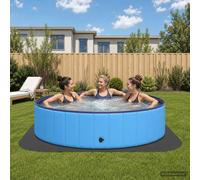vidaXL Tappetino per piscina, 36 pezzi, Ø 350 cm, rotondo, schiuma EVA, nero